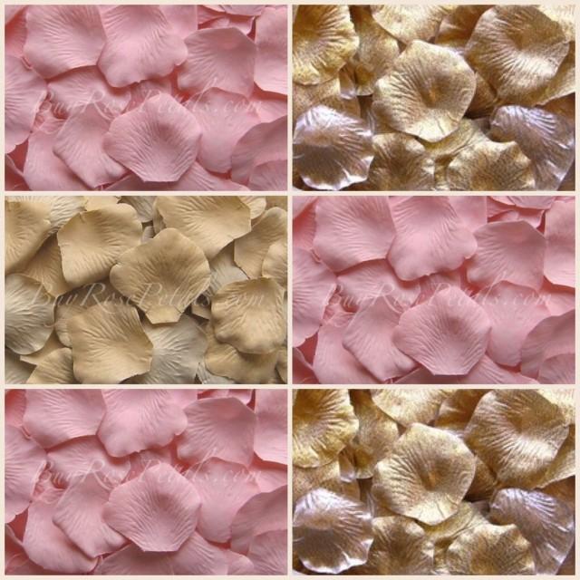 Blush Gold Rose Petal Blend Silk Rose Petals 2696653 Weddbook