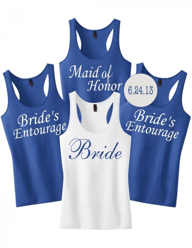 Personalized Wedding Party Tank.Bride.Bridesmaids.Brides Posse.Custom