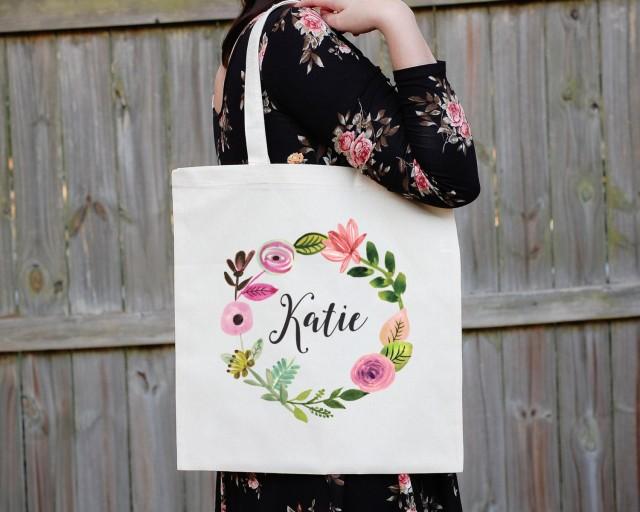 floral canvas bag