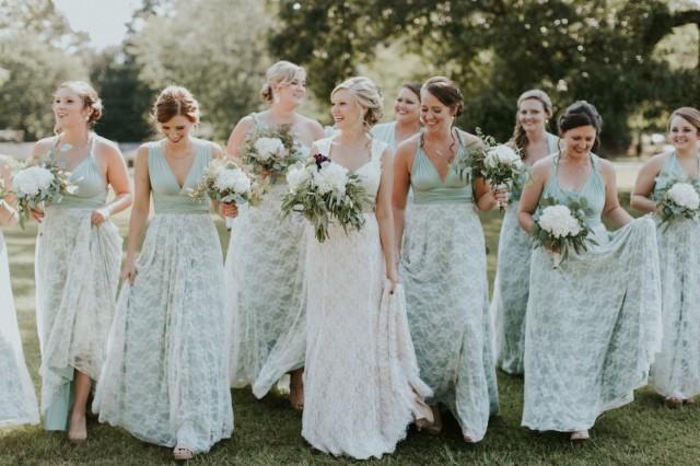 grayed jade bridesmaid dresses