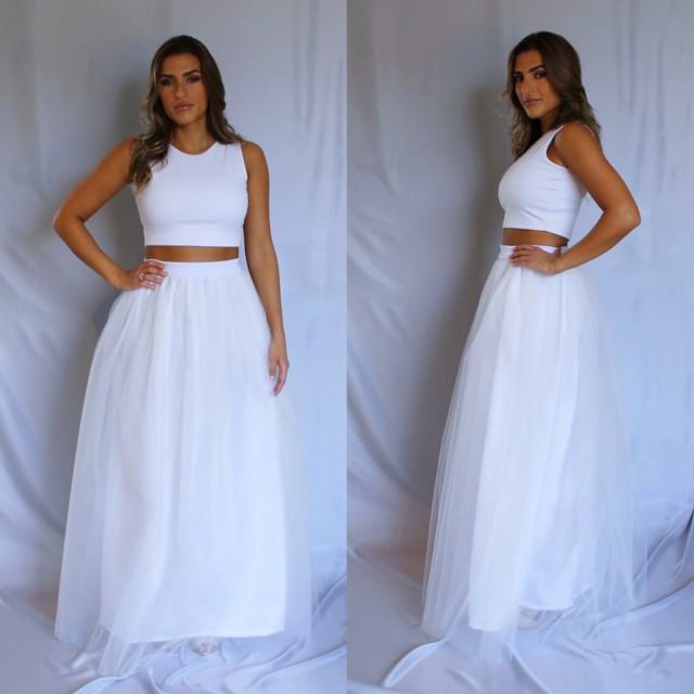 white tulle skirt plus size