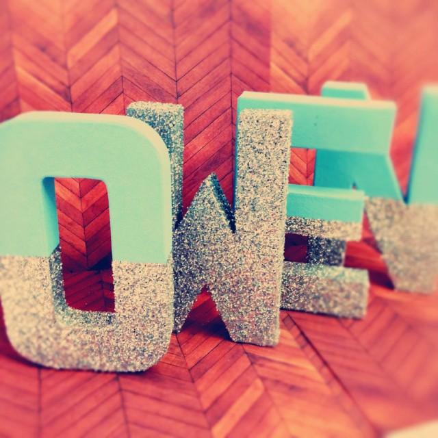 Glitter Letter Silver Letters Mint Self Letter Silver Glitter Letters Mint