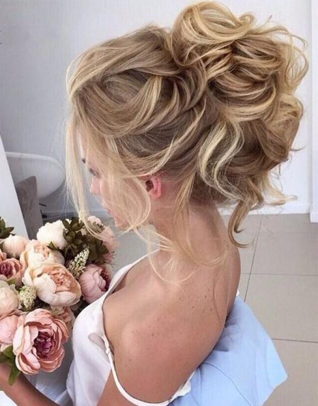 Beautiful Loose High Bun Wedding Hairstyles 2017 2701146 Weddbook 1973