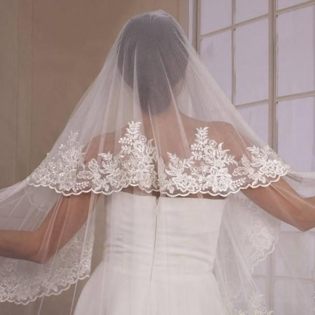 vintage ivory wedding veil