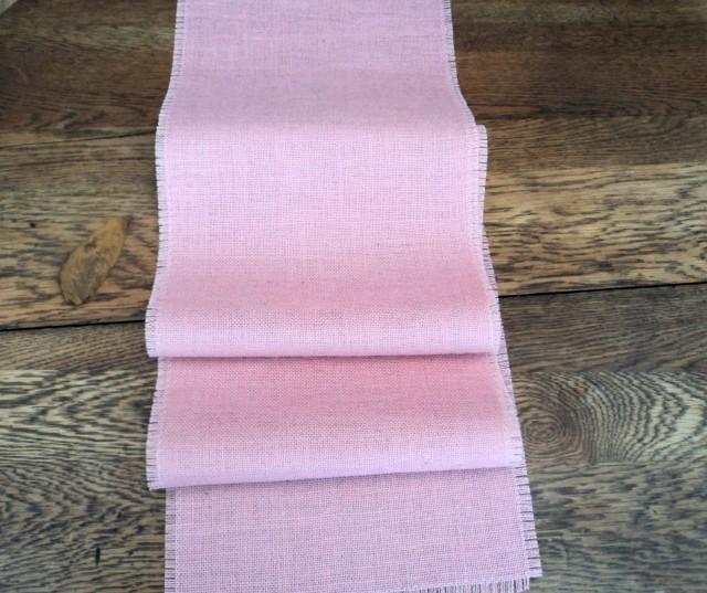 Pink Burlap Table Runner Light Pink Table Runner Blush Pink Wedding
