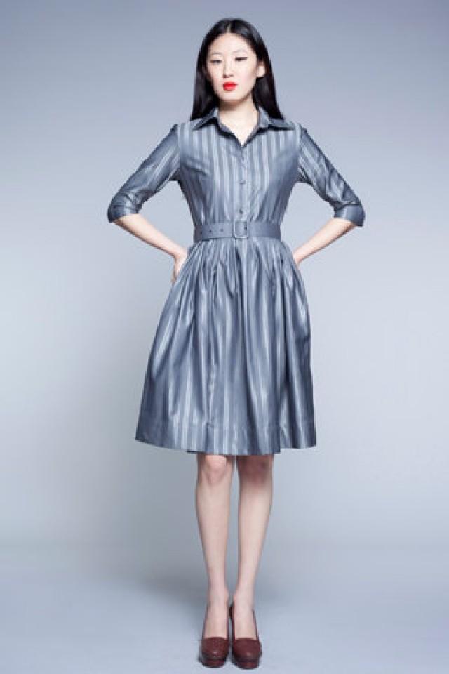 gray cocktail dress