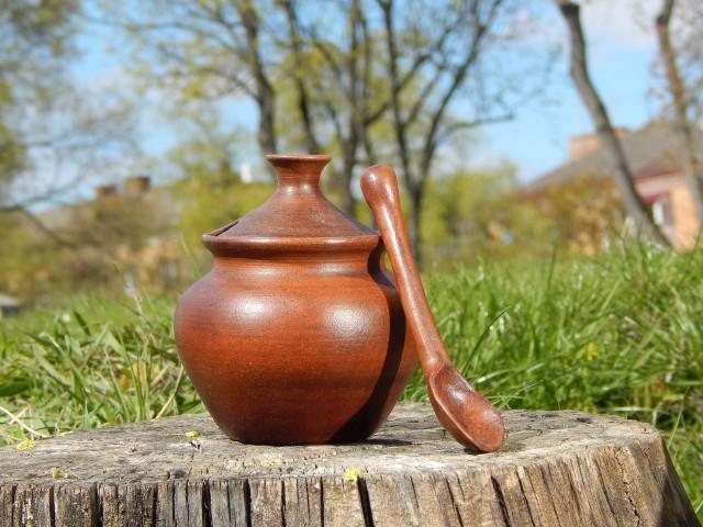 Download Ceramic Pot With Lid - Sugar Bowl With Spoon - Pottery Jar ... Yellowimages Mockups
