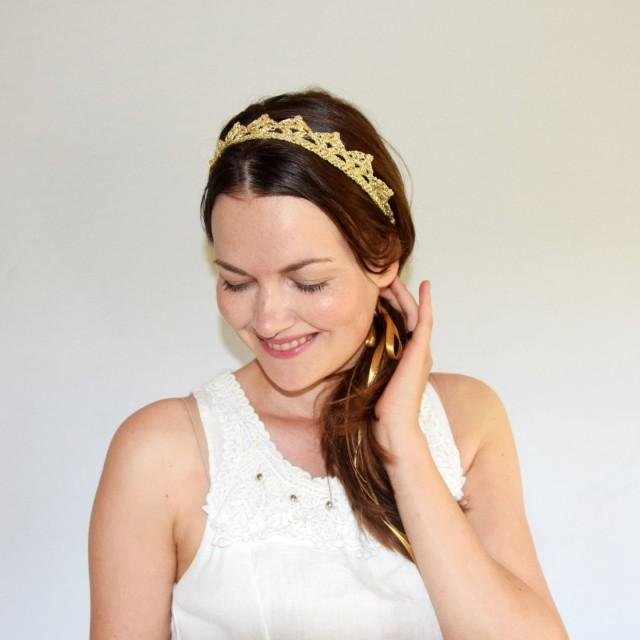 adult gold tiara