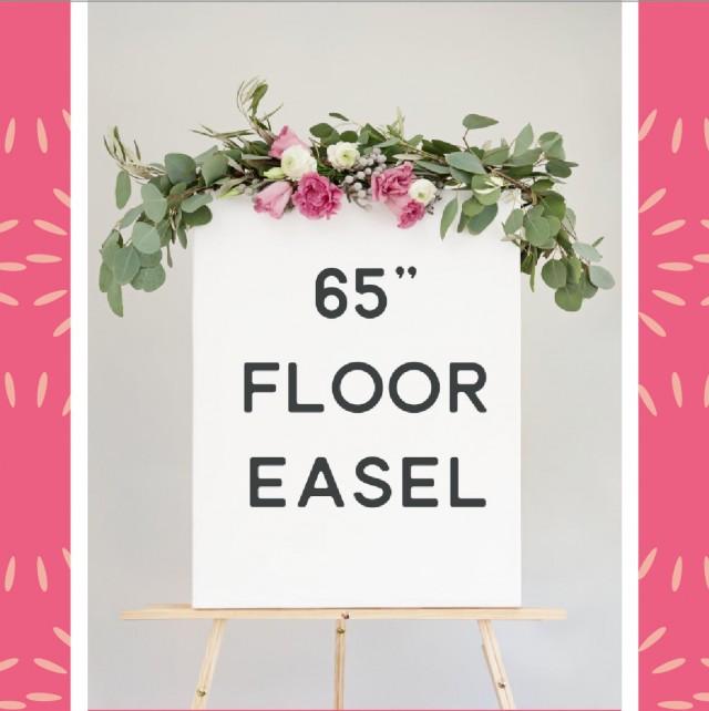 65" Floor Easel Natural Wood Easel Large Wood Easel For Sign