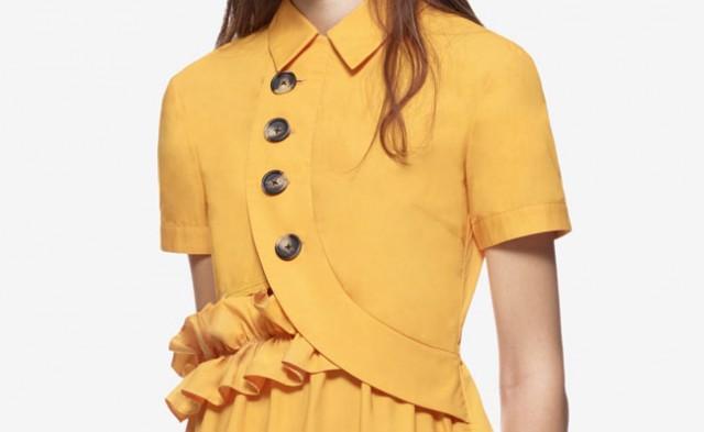 self portrait mustard dress