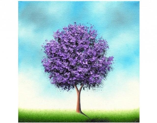 purple tree painting