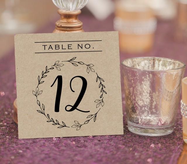 Rustic Wedding Table Numbers Printable Table Numbers Rustic Wedding