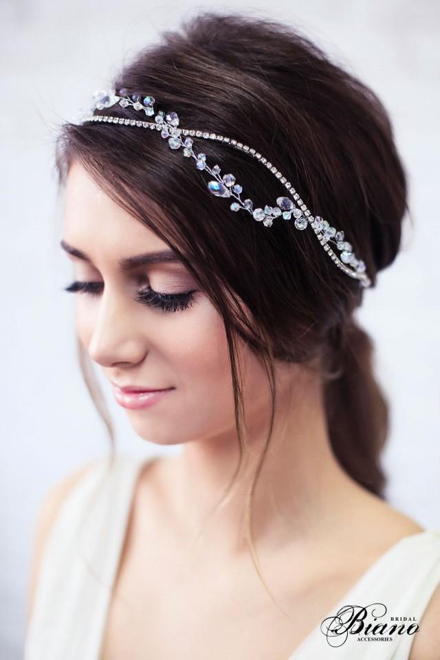 Bridal Hair Vine, Bridal Headband, Bridal Crown, Crystal Headpiece