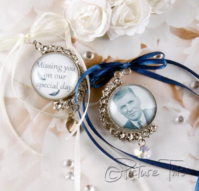 Customized Photo Charm For Bridal Memorial Bouquet