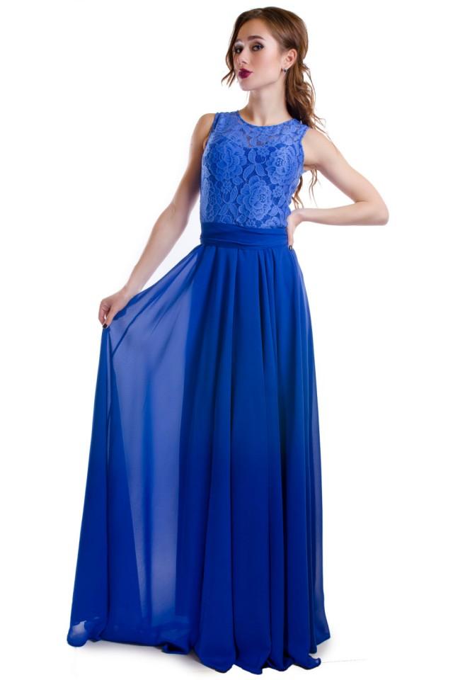 empire waist royal blue dress