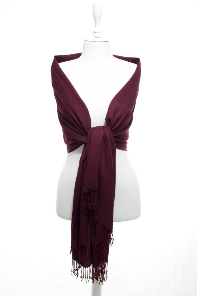 burgundy bridesmaid shawl