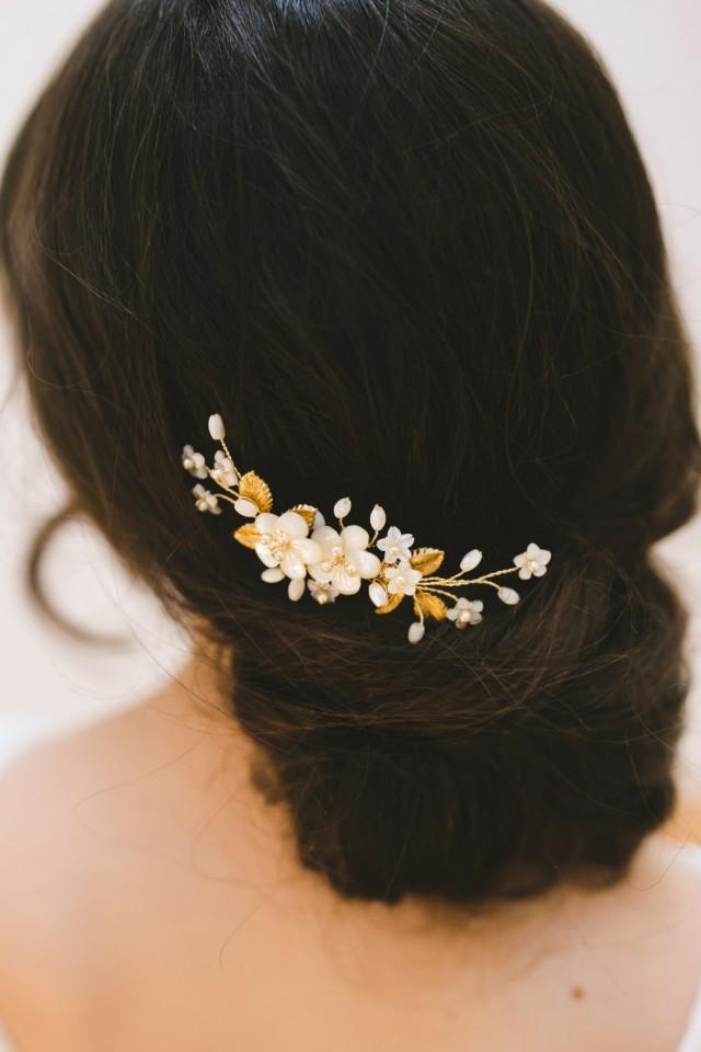 Wedding Hair Comb Bridal Headpiece Gold Wedding Hair Accessories