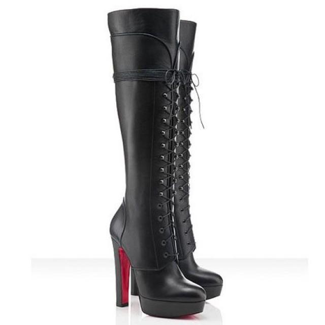 red bottom heel boots