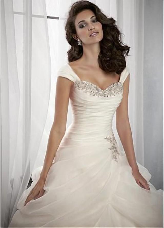 drop waist ball gown wedding