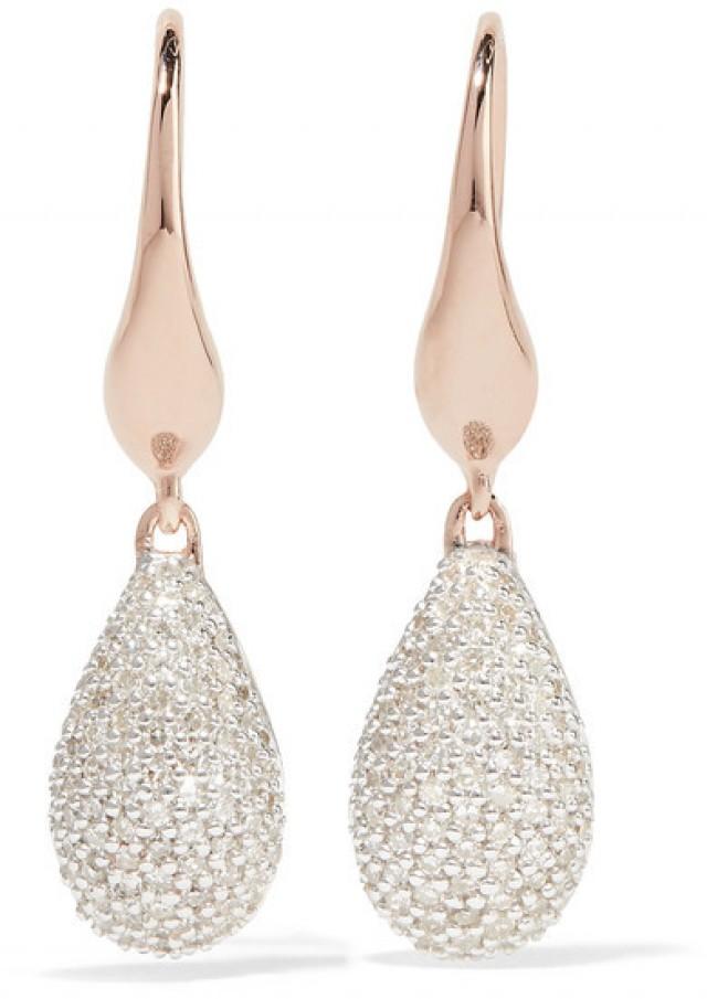 Monica vinader rose gold earrings clearance