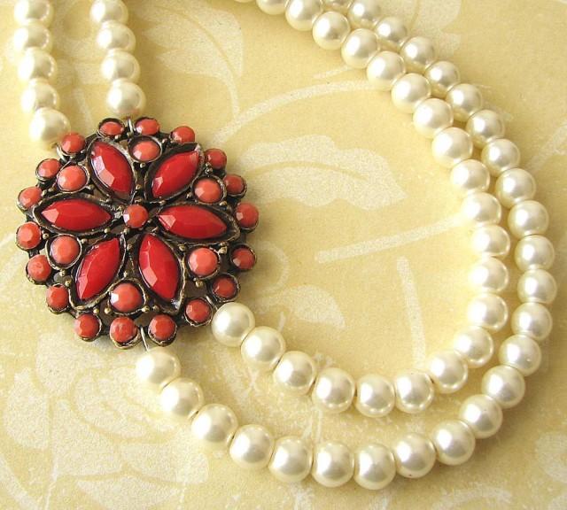 red wedding necklace