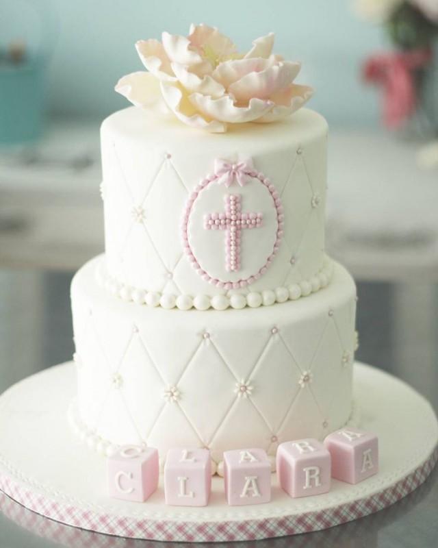 Fabcakelady Darlene On Instagram Baptism Cake For Sweet Clara