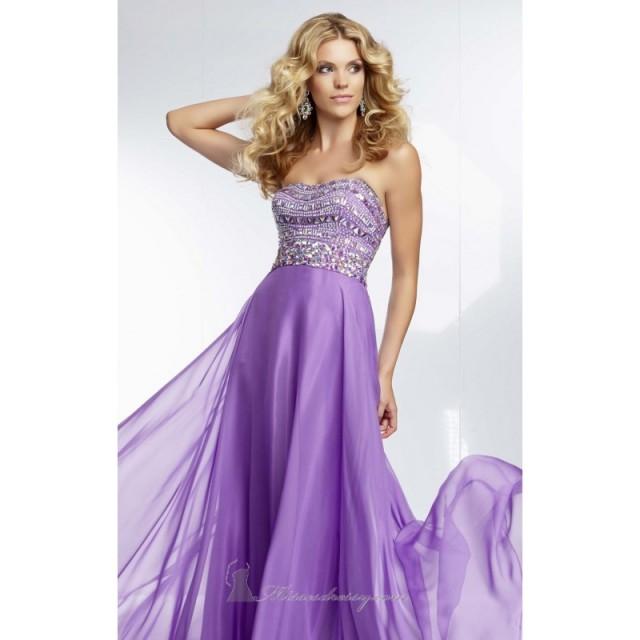 2014 Cheap Strapless Chiffon Gown By Paparazzi By Mori Lee 95005 Dress