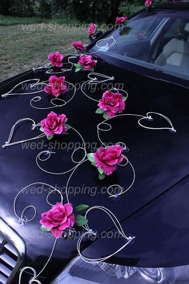 Wedding Car Decoration Kit Burgundy Roses Dek1022 Wedding