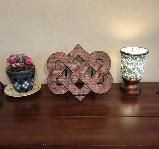 Sale Wood Celtic Knot Heart Celtic Knot Hearts Entwined Celtic