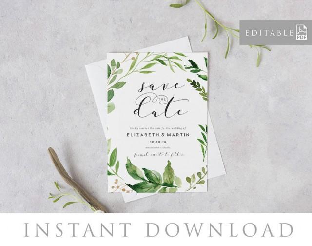 Save The Date Editable Pdf Template, INSTANT DOWNLOAD ...