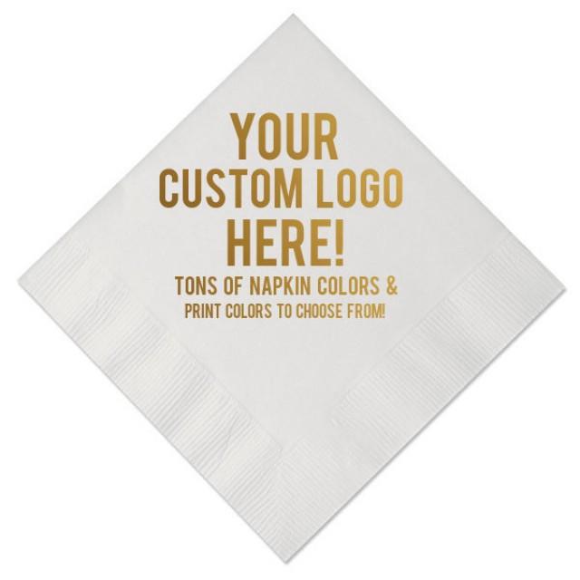 Custom Logo Design Monogram Personalized Napkins Wedding Company