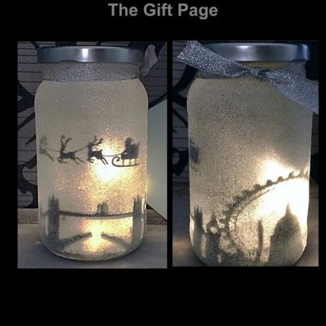 Night Light Mood Lighting Santa Over London In A Jar Fairy Jar Glitter Jar Christmas Light Up Jars Mason Jars 2728223 Weddbook