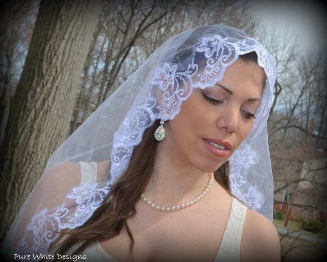 Bridal Veil / Wedding Bridal Lace Veil Mantilla Bridal Veil