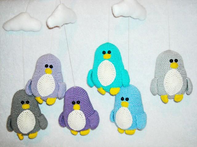 penguin crib mobile