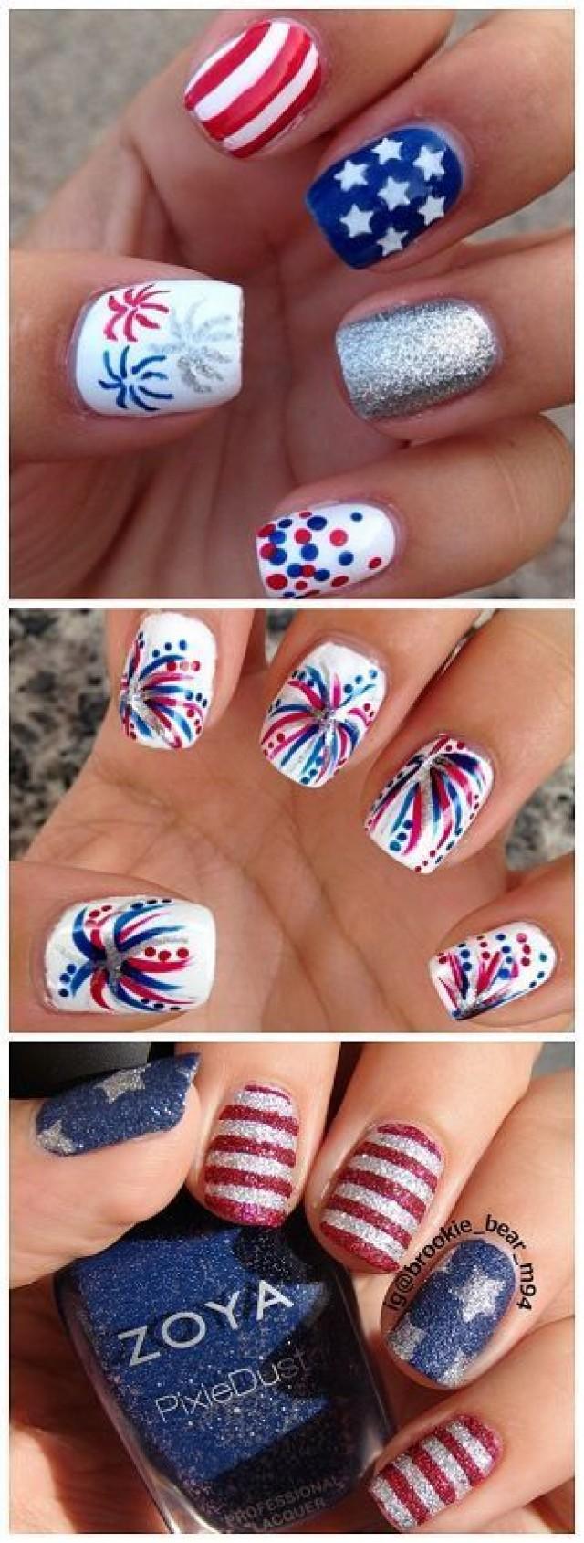 Nail Fourth Of July Nail Art 2739053 Weddbook