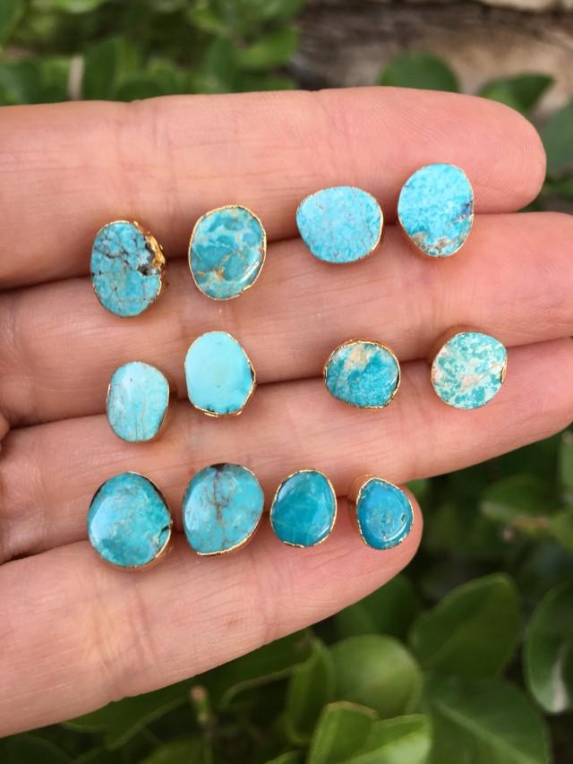 Natural Turquoise Studs Earrings 2745556 Weddbook