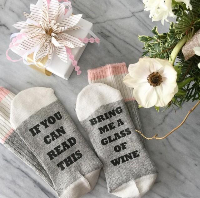 SALE Wine Socks If You Can Read This Sock Birthday For Her
