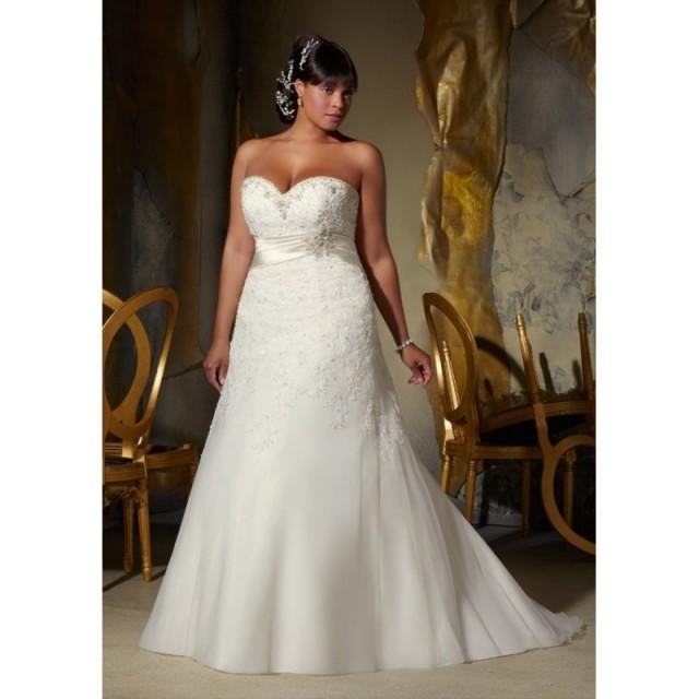 Mori Lee Julietta Mori Lee Long A Line Plus Size Wedding