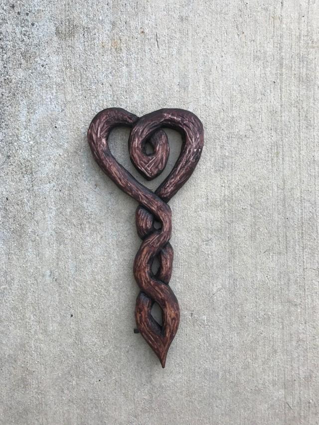SALE Wood Celtic Knot Heart Celtic Knot Heart Wood Home Decor Heart