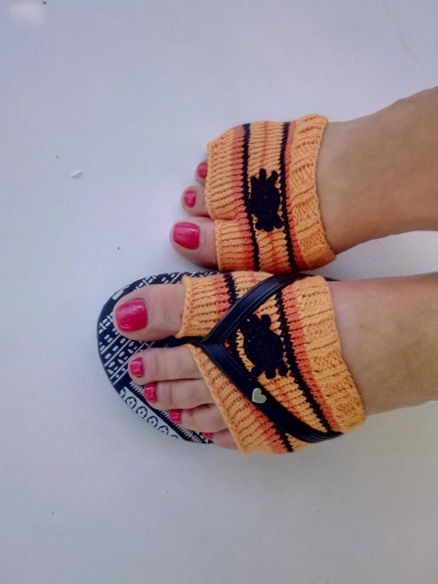 Little Socks Tabi Knitted Socks With Decoration Free Toes And Heel