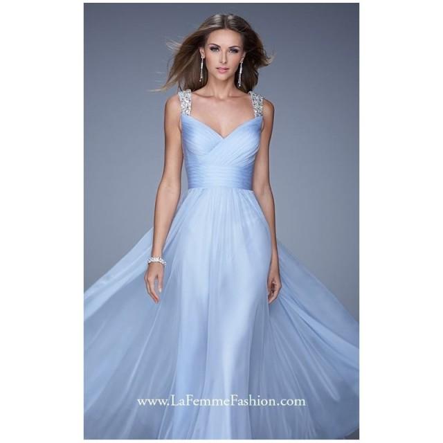 powder blue chiffon dress