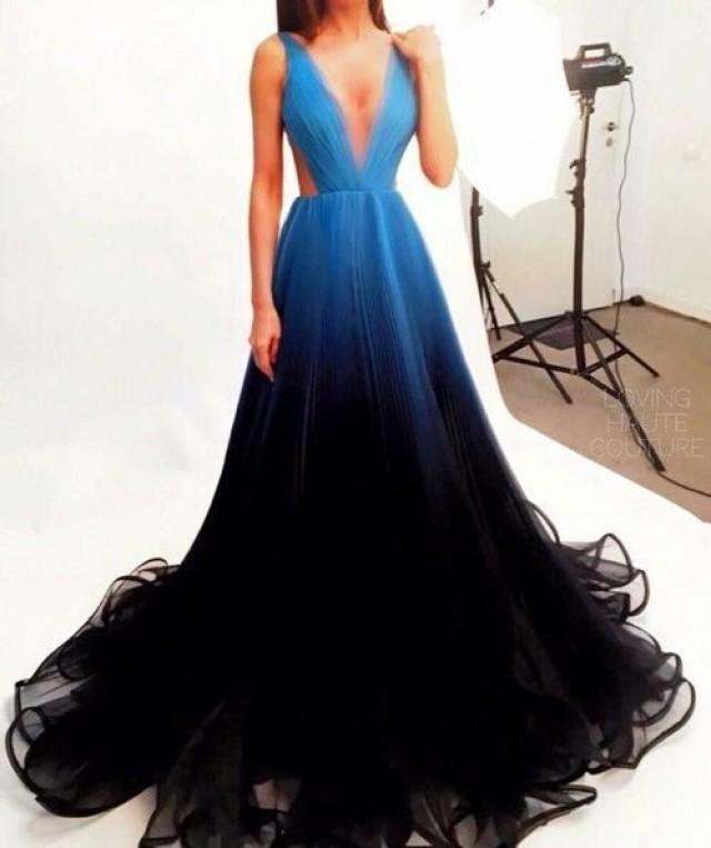 dark blue wedding dress