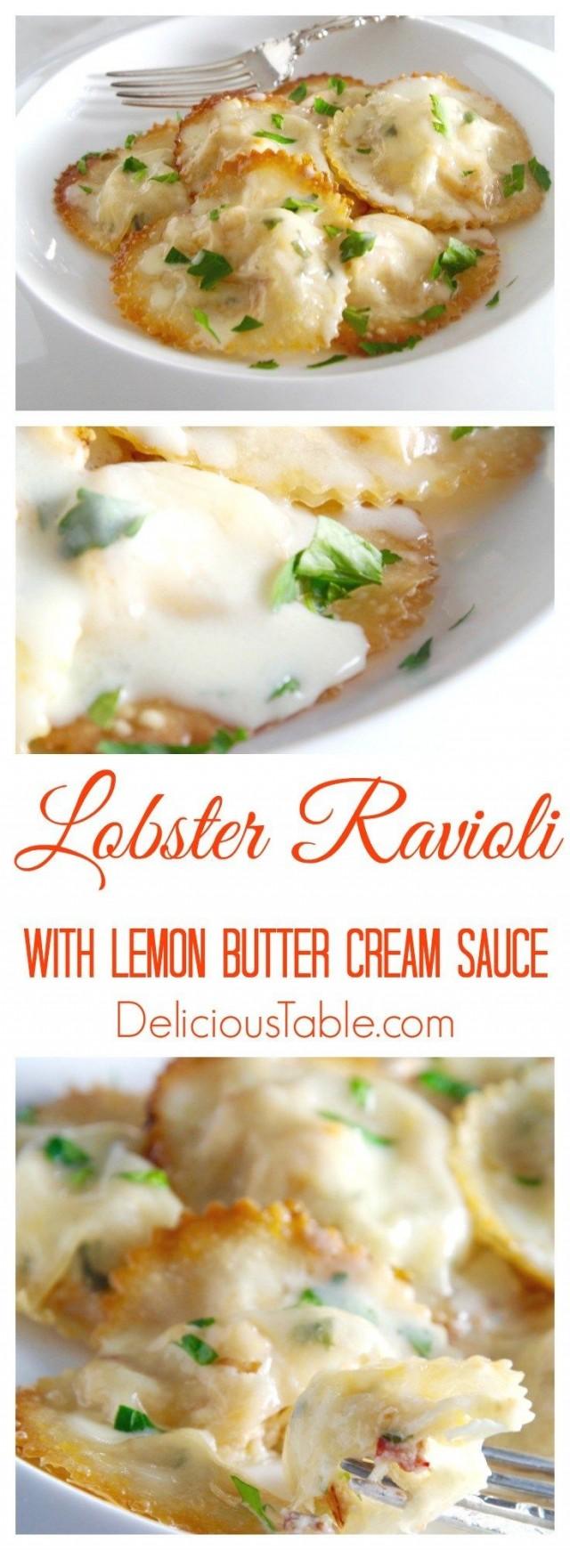 Baked Lobster Ravioli - Lemon Butter Cream Sauce #2765867 - Weddbook