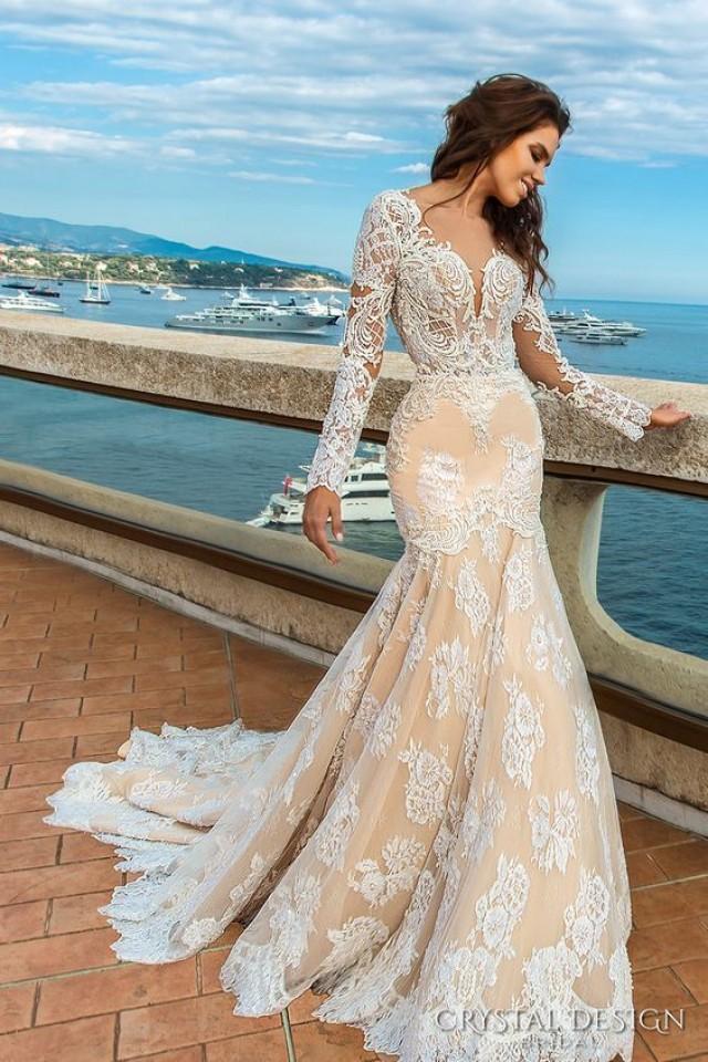 Lace Wedding Dress New Styles Boho Wedding Gown With Long Sleeves
