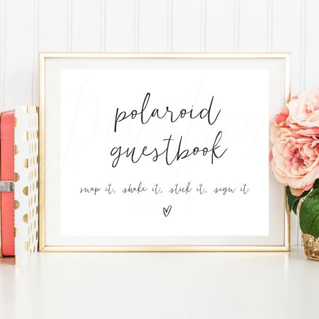 Polaroid Guestbook Sign Polaroid Wedding Guest Book Photo Guest Book 