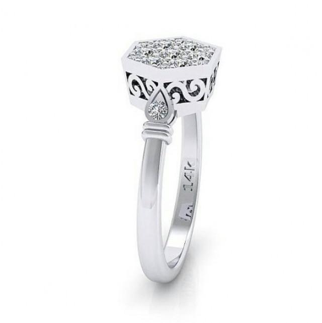 Vintage Engagement Ring, Art Deco Ring 