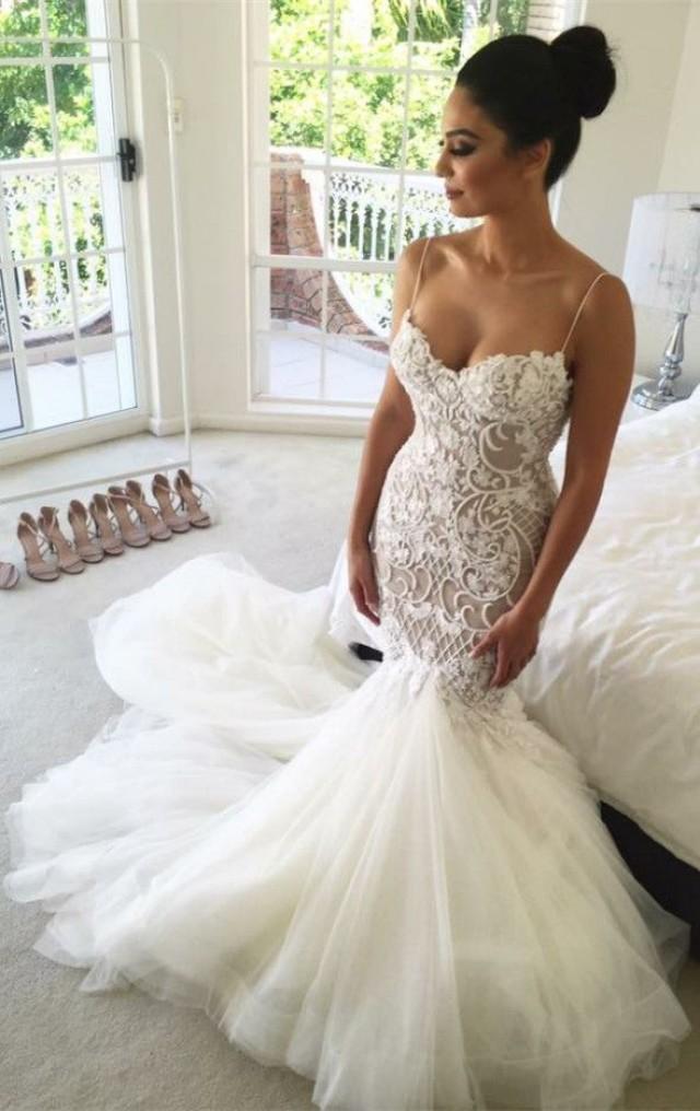 Delicate Mermaid Sweetheart Sleeveless Court Train Wedding ...