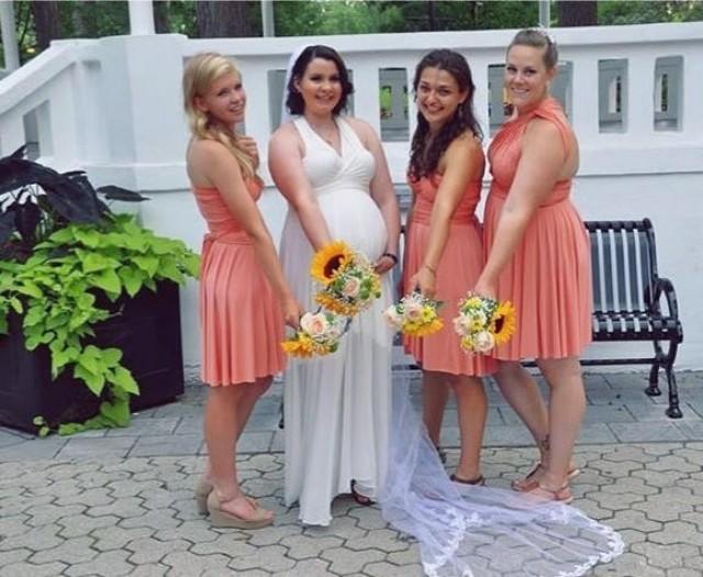 peach infinity dress