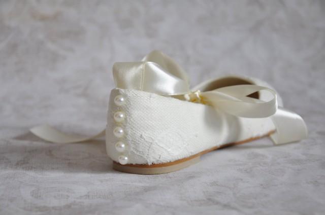 ballet flats with ribbon wedding