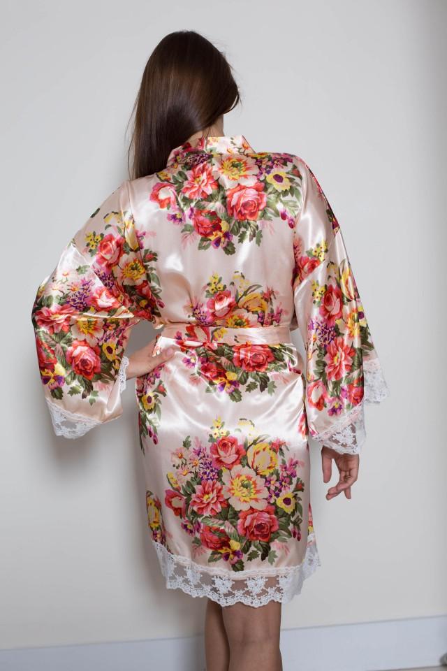 floral robes for bridal party